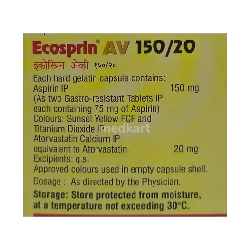 ecosprin av 150/20mg capsule 10's